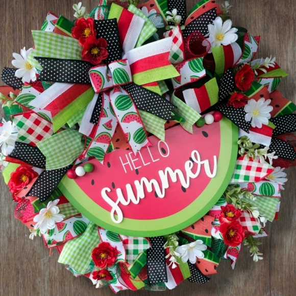 Watermelon Hello Summer Wreath